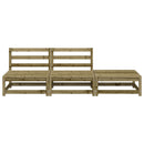 vidaXL impregnált fenyőfa kerti karfa nélküli kanapé lábzsámollyal