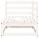 vidaXL kétszemélyes fehér tömör fenyőfa kerti kanapé lábzsámollyal
