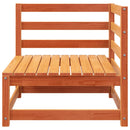 vidaXL 2 személyes viaszbarna tömör fenyőfa kerti kanapé lábzsámollyal