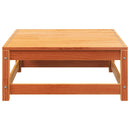 vidaXL 2 személyes viaszbarna tömör fenyőfa kerti kanapé lábzsámollyal