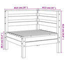 vidaXL viaszbarna tömör fenyőfa kerti sarokkanapé