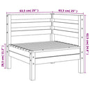 vidaXL 2 db viaszbarna tömör fenyőfa kerti sarokkanapé