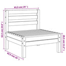 vidaXL 2 db tömör duglászfenyő karfa nélküli kerti kanapé