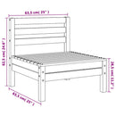 vidaXL 2 db impregnált fenyőfa kerti karfa nélküli kanapé