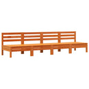 vidaXL 4 db viaszbarna tömör fenyőfa karfa nélküli kerti kanapé