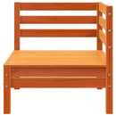 vidaXL 2 személyes viaszbarna tömör fenyőfa kerti kanapé lábtartóval