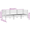 vidaXL háromszemélyes tömör duglászfa kerti kanapé