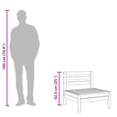 vidaXL háromszemélyes tömör fenyőfa kerti kanapé