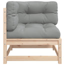vidaXL tömör fenyőfa kerti sarokkanapé párnákkal