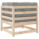 vidaXL tömör fenyőfa kerti sarokkanapé párnákkal