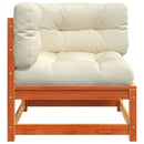 vidaXL 2 db viaszbarna tömör fenyőfa kerti sarokkanapé párnával