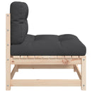 vidaXL tömör fenyőfa kerti karfa nélküli kanapé párnával