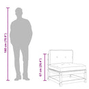 vidaXL tömör fenyőfa kerti karfa nélküli kanapé párnával