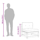 vidaXL tömör duglászfenyő karfa nélküli kerti kanapé párnákkal