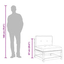 vidaXL 2 db fehér tömör fenyőfa kerti karfa nélküli kanapé párnával