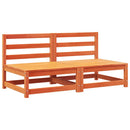 vidaXL 2 db viaszbarna tömör fenyő karfa nélküli kerti kanapé párnával