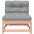 vidaXL 2 db tömör duglászfenyő karfa nélküli kerti kanapé párnákkal