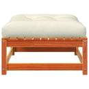 vidaXL viaszbarna tömör fenyőfa kerti lábzsámoly párnával