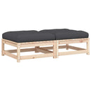 vidaXL 2 db tömör fenyőfa kerti lábtartó párnával