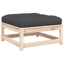 vidaXL 2 db tömör fenyőfa kerti lábtartó párnával