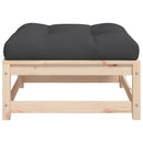 vidaXL 2 db tömör fenyőfa kerti lábtartó párnával