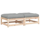 vidaXL 2 db tömör fenyőfa kerti lábtartó párnával