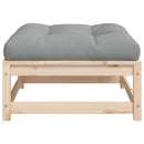 vidaXL 2 db tömör fenyőfa kerti lábtartó párnával