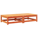 vidaXL 2 db viaszbarna tömör fenyőfa kerti lábtartó párnákkal