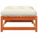 vidaXL 2 db viaszbarna tömör fenyőfa kerti lábtartó párnákkal