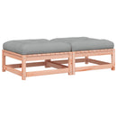 vidaXL 2 db tömör fenyőfa kerti lábzsámoly párnával