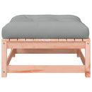 vidaXL 2 db tömör fenyőfa kerti lábzsámoly párnával