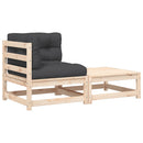 vidaXL kerti sarokkanapé párnákkal és lábtartóval