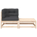 vidaXL kerti sarokkanapé párnákkal és lábtartóval