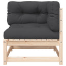 vidaXL kerti sarokkanapé párnákkal és lábtartóval