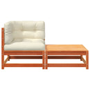 vidaXL kerti sarokkanapé párnákkal és lábtartóval