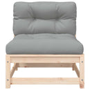 vidaXL 2 személyes tömör fenyőfa kerti kanapé párnával