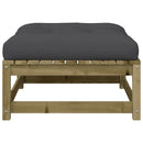 vidaXL kerti karfa nélküli kanapé párnával és lábtartóval