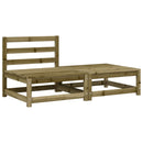 vidaXL kerti karfa nélküli kanapé párnával és lábtartóval