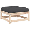 vidaXL kerti karfa nélküli kanapé párnával és lábtartóval