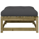 vidaXL kerti karfa nélküli kanapé párnával és lábtartóval