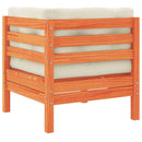 vidaXL viaszbarna tömör fenyőfa kerti sarokkanapé párnákkal