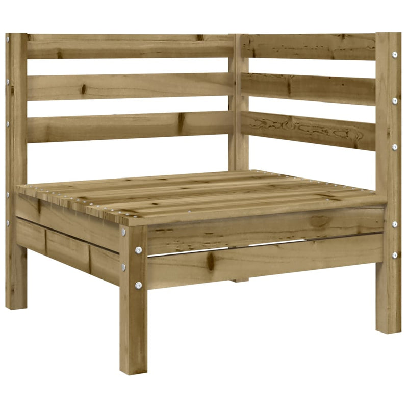 vidaXL impregnált fenyőfa kerti sarokkanapé párnával