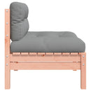 vidaXL tömör duglászfenyő karfa nélküli kerti kanapé párnával