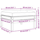vidaXL impregnált fenyőfa kerti lábzsámoly párnával