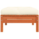 vidaXL 2 db viaszbarna tömör fenyőfa kerti lábtartó párnákkal