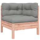 vidaXL háromszemélyes kerti kanapé párnával és lábzsámollyal