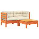 vidaXL kétszemélyes kerti kanapé párnával és lábzsámollyal
