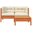 vidaXL kétszemélyes kerti kanapé párnával és lábzsámollyal