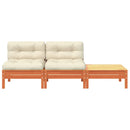 vidaXL kétszemélyes kerti kanapé párnával és lábzsámollyal