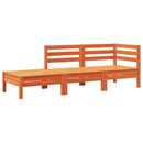 vidaXL tömör fenyőfa kerti kanapé párnával és lábtartóval